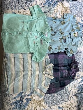 Children's Mint Green Short-Sleeve Button Shirt - Brand Unspecified